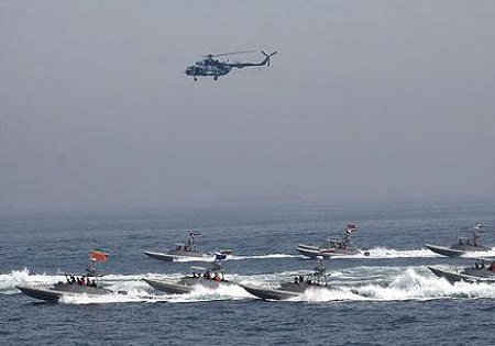 رزمایش مشترک نیروی دریایی ارتش و سپاه ایران با کشور عمان