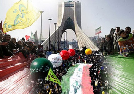 حضور گسترده مردم در مسیرهای راهپیمایی 22 بهمن پیش از آغاز رسمی مراسم