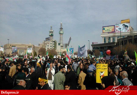 عکس/ حماسه ی حضور مردم مشهد در راهپیمایی