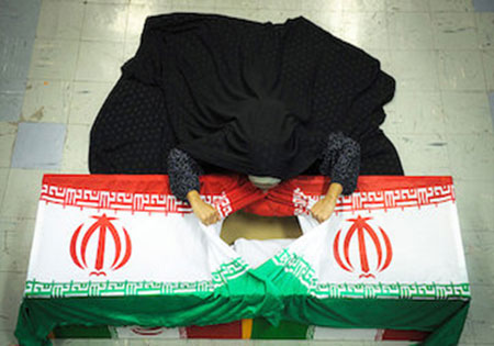 مراسم وداع با پیکرهای شهدا با عنوان