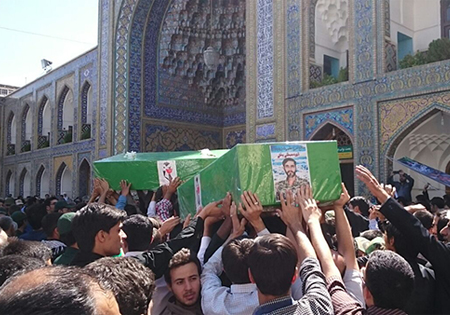 پیکر برادران شهید مدافع حرم در مشهد تشییع شد +تصاویر