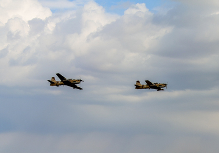بمباران اهداف از پیش تعیین شده توسط بالگردها و هواپیماهای توکانوی سپاه