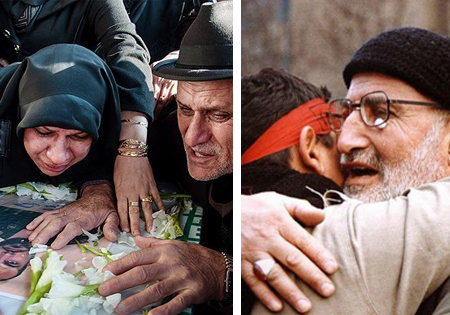 رزمندگان دیروز جنگ، پدران امروز شهدای مدافع حرم  + تصویر
