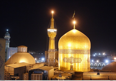 عکس/ گلدسته حرم امام رضا پس از حمله روس‌ها