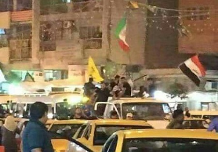 عکس/اهتزاز پرچم ایران در بغداد به نشانه تشکر