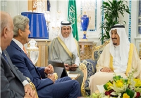 دیدار «کری» با پادشاه عربستان برای بررسی بحران یمن و سوریه