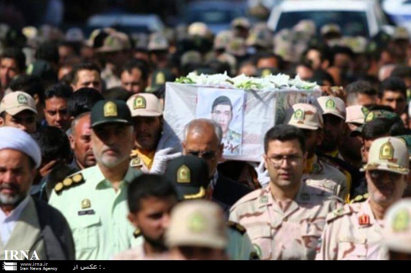 Funeral ceremony for martyred border guard held in Mashad