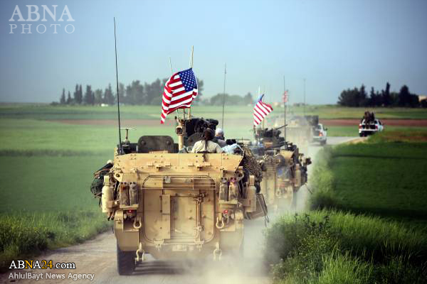 گشت‌زنی خودروهای زرهی آمریکا در مرز سوریه و ترکیه+ تصاویر