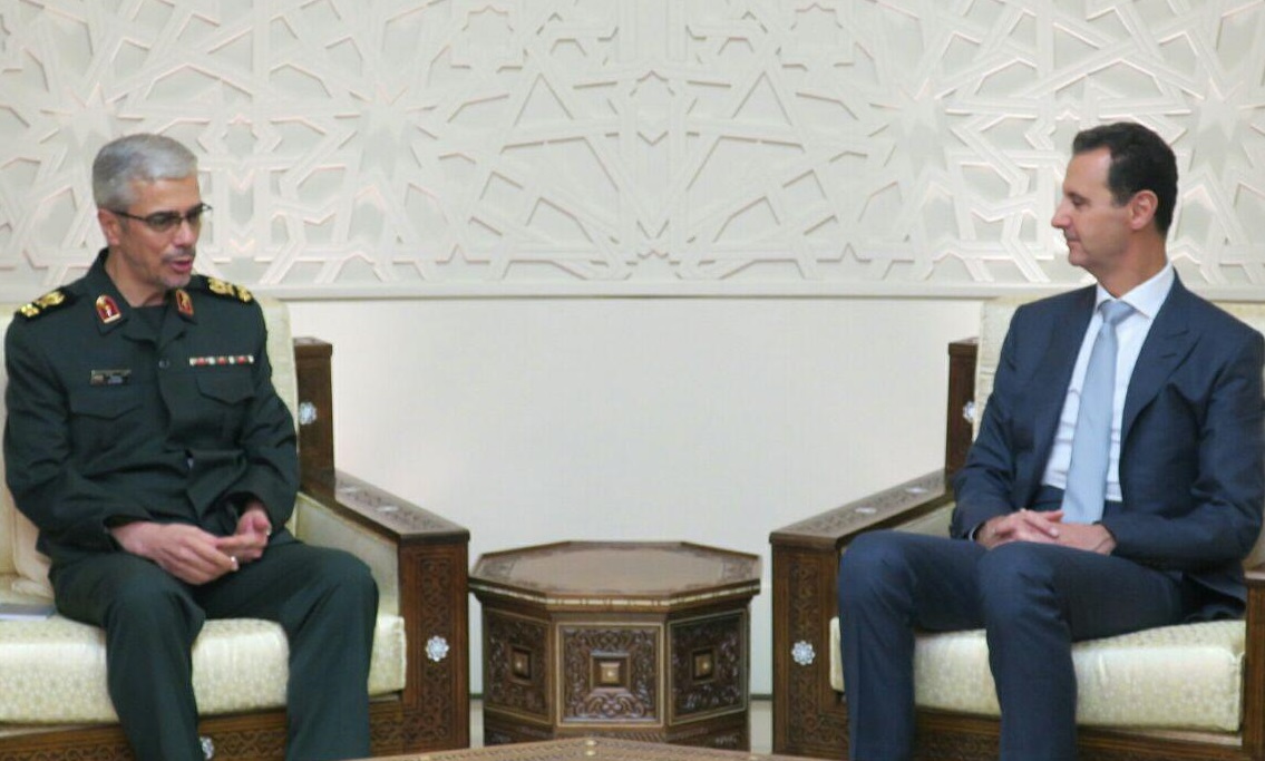 دیدار رئیس ستاد کل نیروهای مسلح ایران با بشار اسد