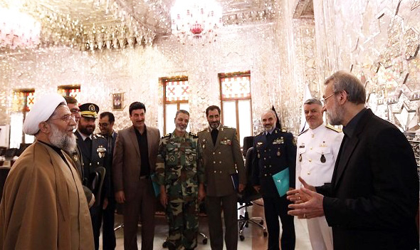 فرماندهان ارتش جمهوری اسلامی با رئیس مجلس دیدار کردند