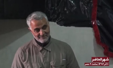 سخنان سپهبد شهید سلیمانی در جمع نیرو‌های یگان توپخانه در سوریه