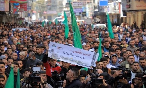 تظاهرات فلسطینیان در حمایت از مسجدالأقصی و کرانه باختری