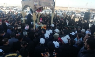 مردم گناباد از پیکر مطهر شهید گمنام دفاع مقدس استقبال کردند