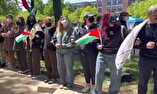 زنجیره انسانی دانشگاه شیکاگو برای حمایت از غزه